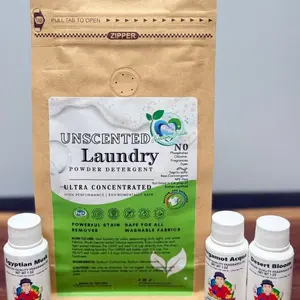 Scent your own Laundry Detergent Kit ~ 32 oz Ultra Concentrated Laundry Powder, Fragrance-Free, HE Safe, NPE Free, No Dyes, Non-Carcinogenic, Septic Safe