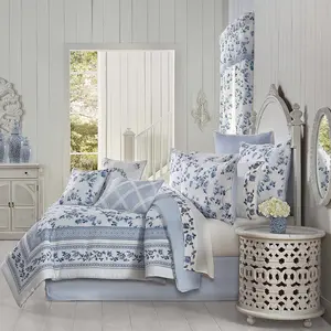 Rialto French Blue 4-Piece Comforter Set By J Queen