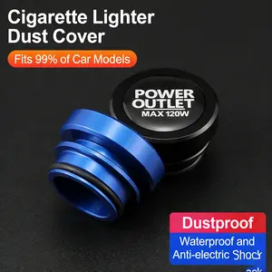Car Cigarette Lighter Dust Plug, Metal Safety Protection Cover, Fits 99% Vehicles, Universal Car Accessories, Anti-Static