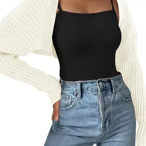 Women's Cropped Cardigan Sweater | Open Front Knit Shrug | Elegant Layering Piece Casual Chic