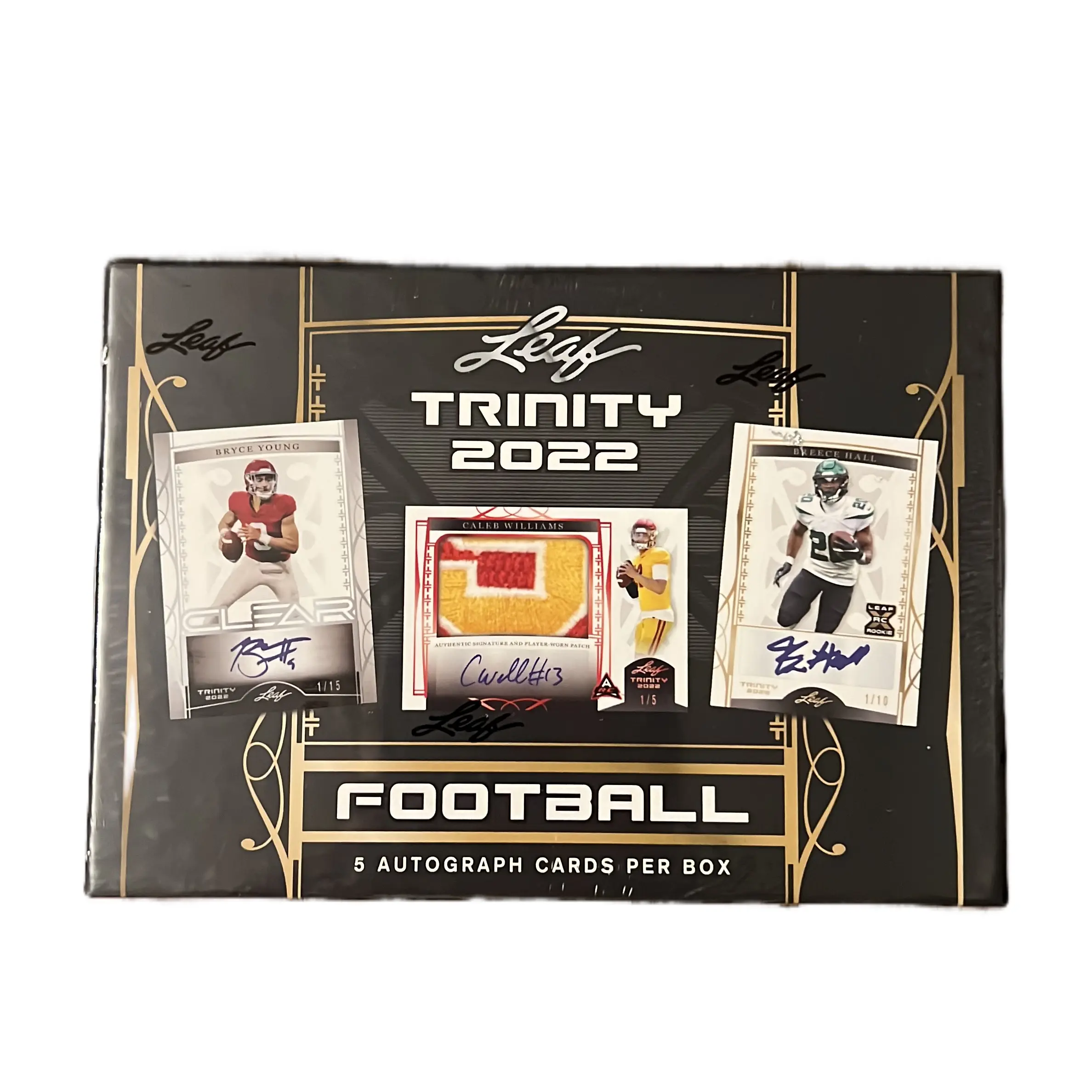2022 Leaf Trinity Football Hobby Box - 5 Autographed Cards