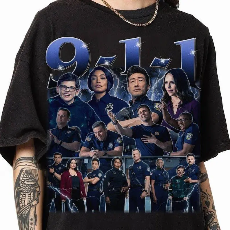 [Sale Up To 50%] 9-1-1 Homage Shirt, 9-1-1 Television Show Shirt, Evan Buckley Shirt, Bobby Nash Shirt, Movie Tee, 911 Movie Shirt, American TV Series Shirt, Graphic Streetwear T-shirt