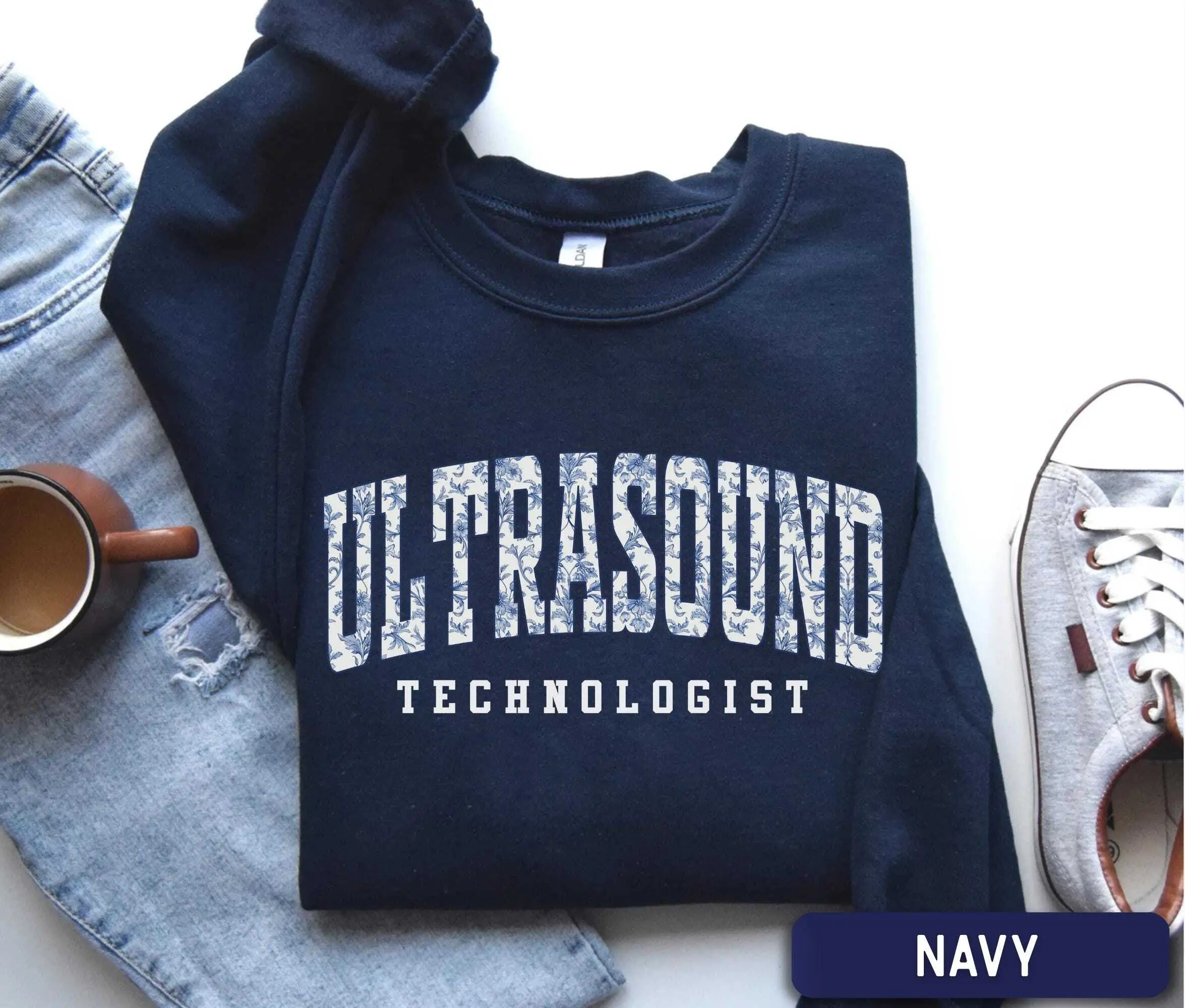 Floral Ultrasound Tech Sweatshirt, Sonographer, Ultrasound Tech shirt, Sono Tech, Sonography Shirt, Graduation Radiology