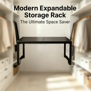 Matte Small Closet Organizer Shelf, Floor-Standing Multi-Layer Wardrobe Storage Rack, Modern Layered Shelving for Bedroom Cabinets