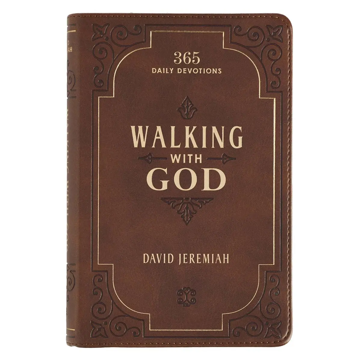 Walking With God Brown Faux Leather Devotional (Compact Size)