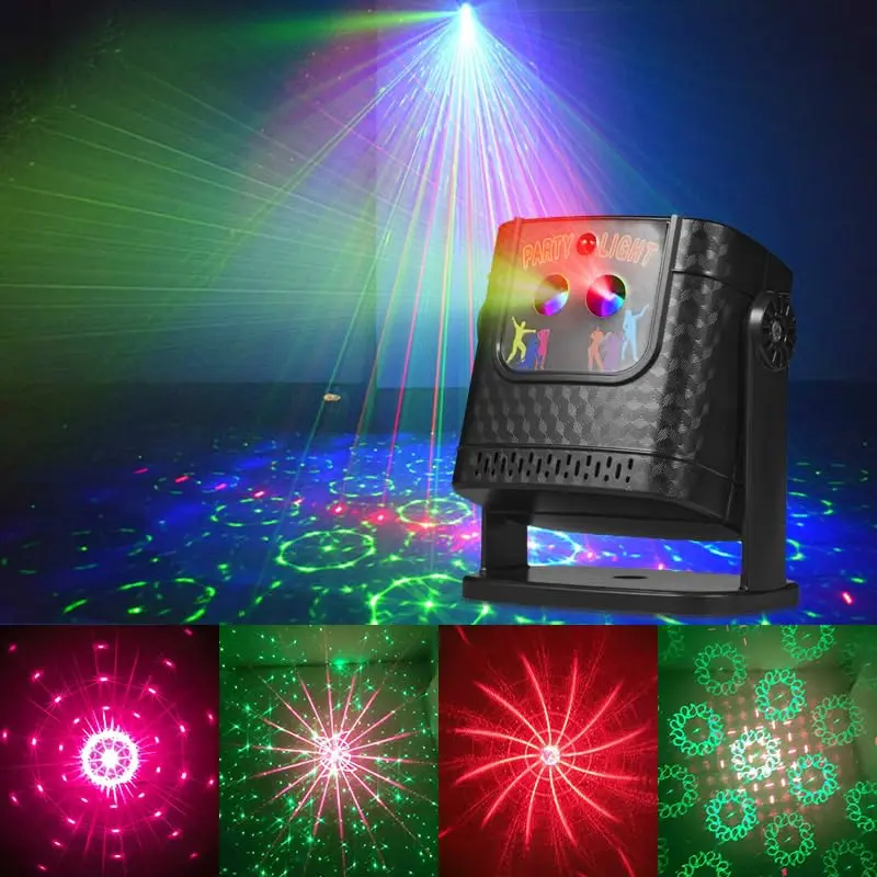 Mini Party Light Dj Disco Light Remote Control Sound Activation for Birthday Party Festival Home