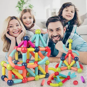 Kids' Magnetic Stick Toys – Bright & Colorful, Free to Build & Assemble, Boost Creativity & Imagination, Regular Pack & Value Pack