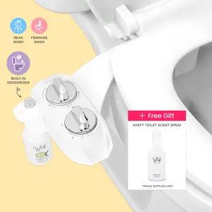 WHIFT 185 Bidet Cold Water Model Built-In Deodorizing Spray with Rear & Feminine Wash Modes Advanced Cleaning Features