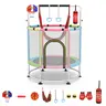 Costzon 55"/60" Trampoline for Toddlers, Kids Toys with No-Gap Jumping Mat, Safety Net, Zippered Door, Galvanized Steel Stable Leg Base, Easy-To-Assemble Indoor/Outdoor Toddler Toys Exercise Gift for Balance Improvement Gift Season BlackFriday