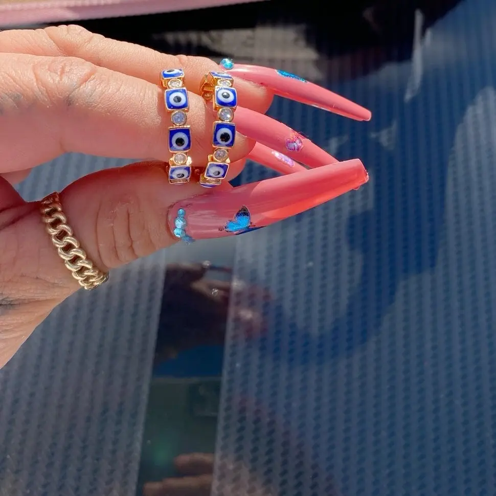 blue square ring