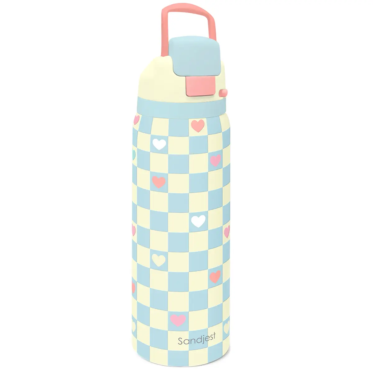 Blue Checkered Heart