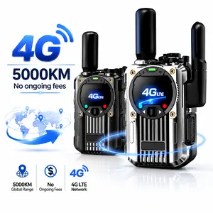 POC-1 Lite 4G Walkie Talkie - Lifetime Free Subscription Unlimited Range Global POC Radio& APP, 3000mAh Long Battery Life, Rugged IPX4 Waterproof, SIM Included for Hiking & Team Work Durable Remote 2-way radio  Portable Ham Radio Transceiver fun