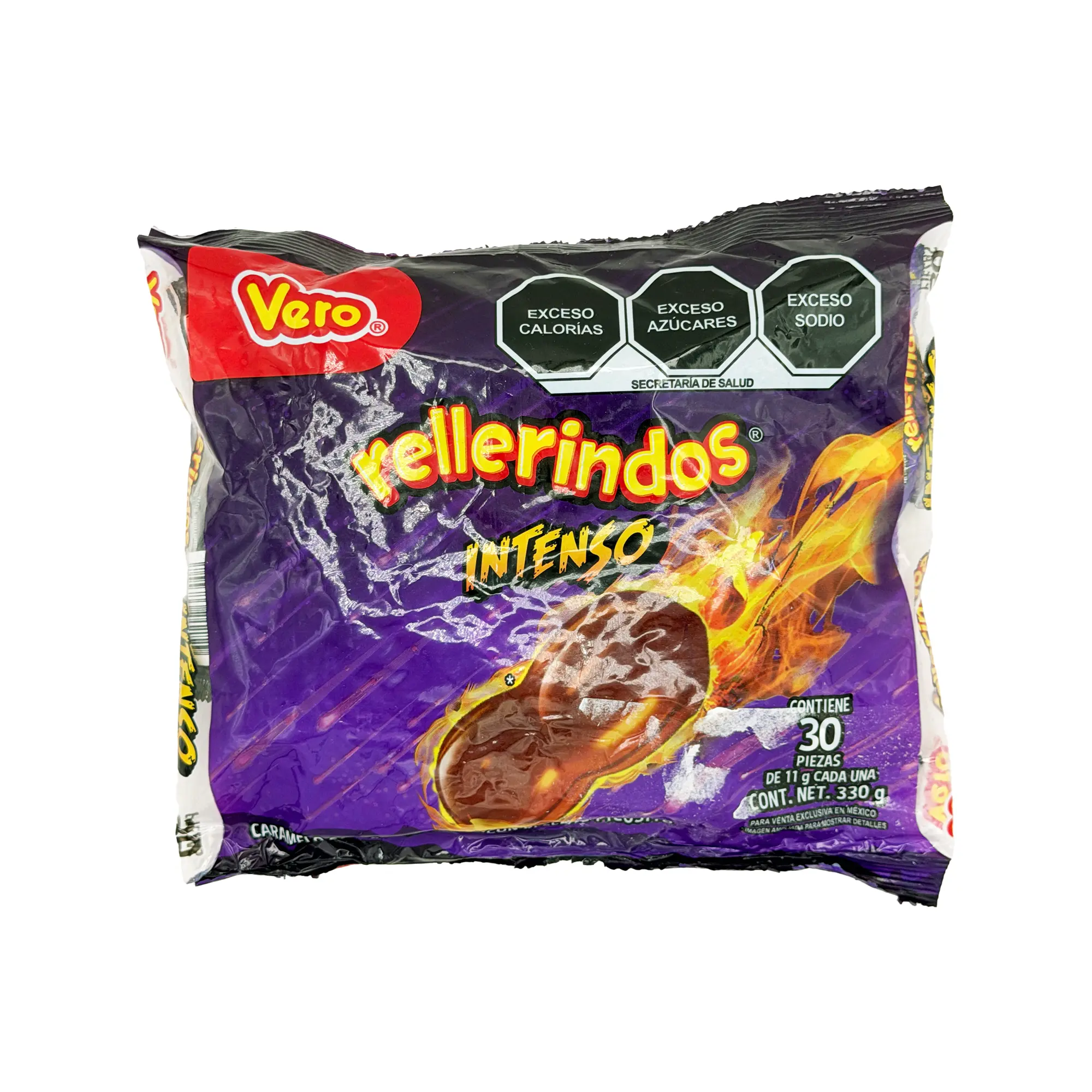 Vero Rellerindos Intenso - Spicy Tamarind Hard Candy - 11.64 oz – Mexican Candy with Hot Chili Center