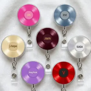 Arirang Tour Cities Badge Reel, Kpop ID Holder For Fan Girls, Cute Acrylic ID Tag Clip, Gift For Her, Badge Holder For Friends, 2026 Concert Gift