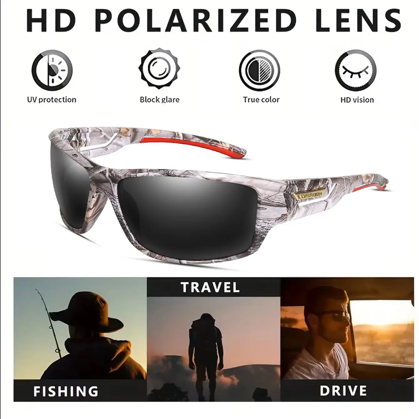 UV400 Polarized Cycling Sunglasses – Camouflage Tactical Eyewear for Outdoor Sports, Fishing & Running Durable Goggles for Men & Women Ultimate Protection & Style