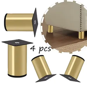 Stainless Steel Modern Luxury Furniture Replacement Feet Pads, 4-Pack Cabinet Sofa TV Stand Support Legs, Durable and Stylish
