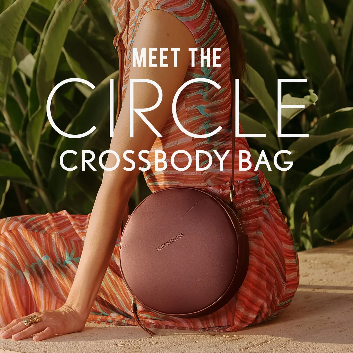 Portland Leather Circle Crossbody - Unique Shape Carry - Leather Round Bag, Adjustable Strap, Compact Storage Portland Leather Circle Crossbody - Unique Shape Carry - Leather Round Bag, Adjustable Strap, Compact Storage