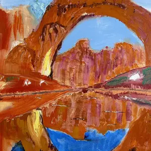 Rainbow Bridge art painting Wall-mounted