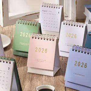 2026 Simple Mini Desktop Calendar, Portable Solid Color Desk Decoration, July 2025 - December 2026 Small Calendar, Back to School Supplies, School and Office Desk Decor, Gift for Friends, Back to School Season, Study Supplies