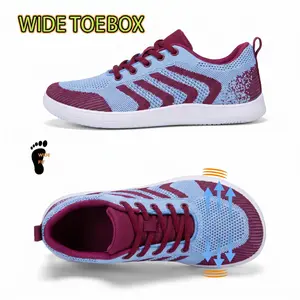 Women's Wide Toe Cushioned Breathable Walking Running Shoes, Elastic Rebound Shock Absorption, Comfort Fit No Rub Feet, Non-slip Grip Outdoor Outsole, Gym Training Jogging, Camping Casual Walking Commute, All Season Wear, Friendly for Wide Fat Feet