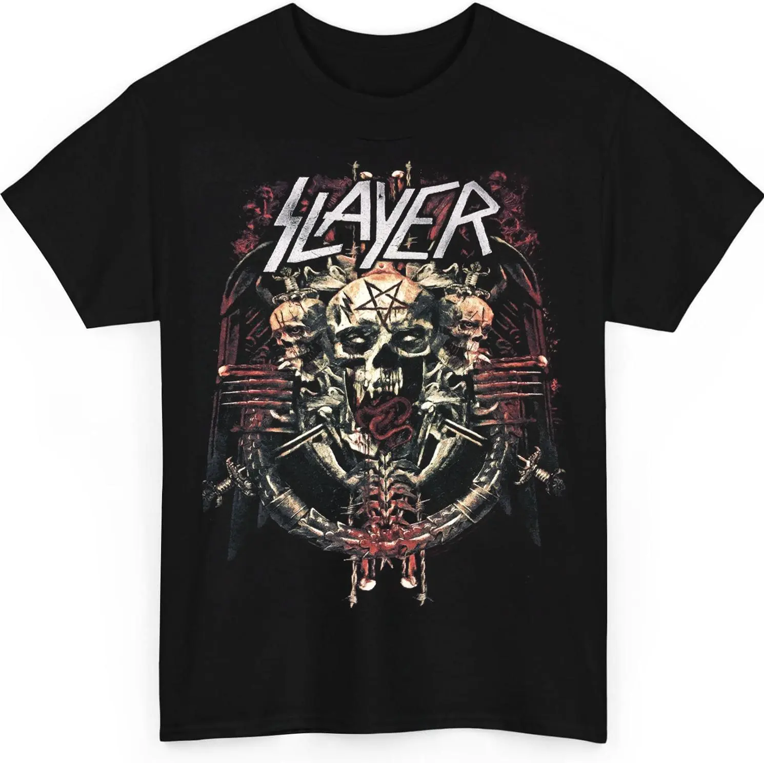 Slayer Vintage Graphic T-Shirt, Thrash Metal Band Tee, Heavy Metal Fan Shirt, Retro Music Gift T081236
