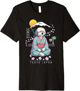Old English Sheepdog Premium T-Shirt | Unisex Cotton T-Shirt | Unique Gift Tee