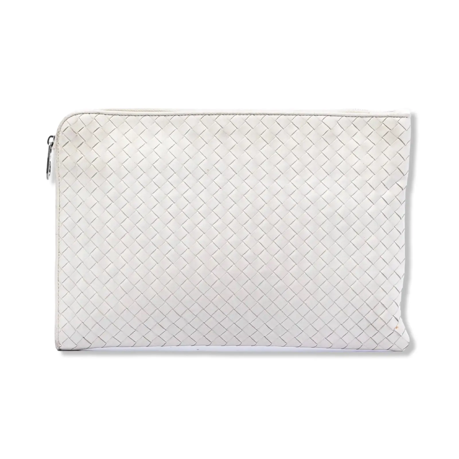 Pre-owned Bottega Veneta Leather Small Leather Goods Nappa Intercciato Clutch BV1011