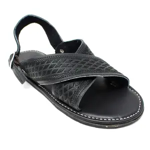 "Alfredo" Men's Cruzado Huaraches - Black / Black