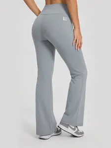 YUYU Mother's Day Gift for Her, Soft Stretchy High Waist Flare Yoga Pants, Aero Tech Mineral Fabric Split Hem Bootcut Leggings, Tummy Control Workout Pants
