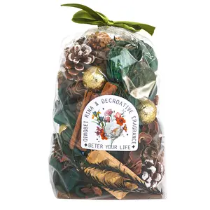 Qingbei Rina Christmas Potpourri Bags, Evergreen Pine Scented Potpourri Dried Flower,Decorative Cinnamon Potpourri Bowl Filler,Winter Holiday Vase Decor, Thanksgiving Gift,20 oz