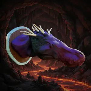 The Coalspire Warden - Dragon Wall Mount – Collectible Fantasy Dragon Head Bust | D&D, Gamer & Collector Decor | Lore and Stat block!