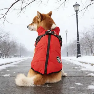 Warm Waterproof Pet Clothes, Outdoor Adventure Pet Harness Vest, Sausage Dog Chihuahua French Bulldog Training Jacket