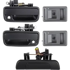 Exterior Door Handle & Interior Door Handle Set Compatible with Toyota Vehicle Tacoma 1995 1996 1997 1998 1999 2000 Replace# 69220-35020, 69210-35020, 79345, 79344, TO131011, 6909035010, 6920604010B1