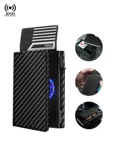 Men's Magnetic Wallet Carbon Fiber Credit Card Holder with Rfid Card Slots, Trifold Design with Coin Pocket & ID Slot, Ideal Gift for Anniversaries, Fathers, Husbands