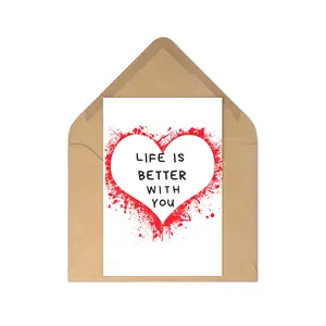 Postcard with envelope