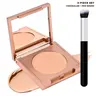 Buildable Clay Concealer with Brush - 3g Alcohol-Free Makeup, Blue/Purple Tone Fix Dark Circle Corrector, Under Eye Brightening, Smoothing Blendable Cosmetic for Mature Adults, Daily Wear, Acne Prone Skin