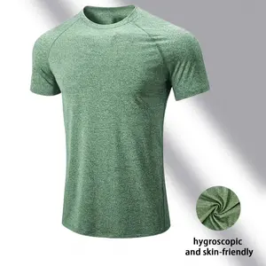 Summer Men's Sports Cationic Quick-Dry Tight-Fitting Round-Neck Stretch Casual Sports T-Shirt