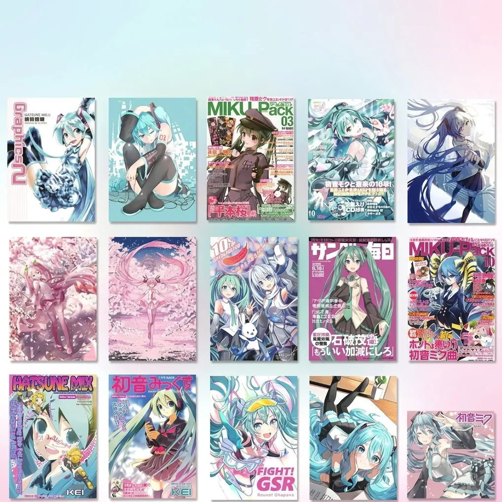Hatsune Miku Anime Poster MIKU Magazine Bedroom Dormitory Studio Home Decor Gift for Fan Painting Art Poster Unframed HD Print Home Office Decor Unique Trendy Christmas Gift