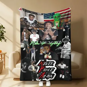 YoungBoy Never Broke Again Collage Blanket – Where Street Style Meets Cozy Comfort! A gift suitable for fans, friends and children and it can express deep love.Suitable for all four seasons Suitable for use in offices, sofas, and travel settings, etc