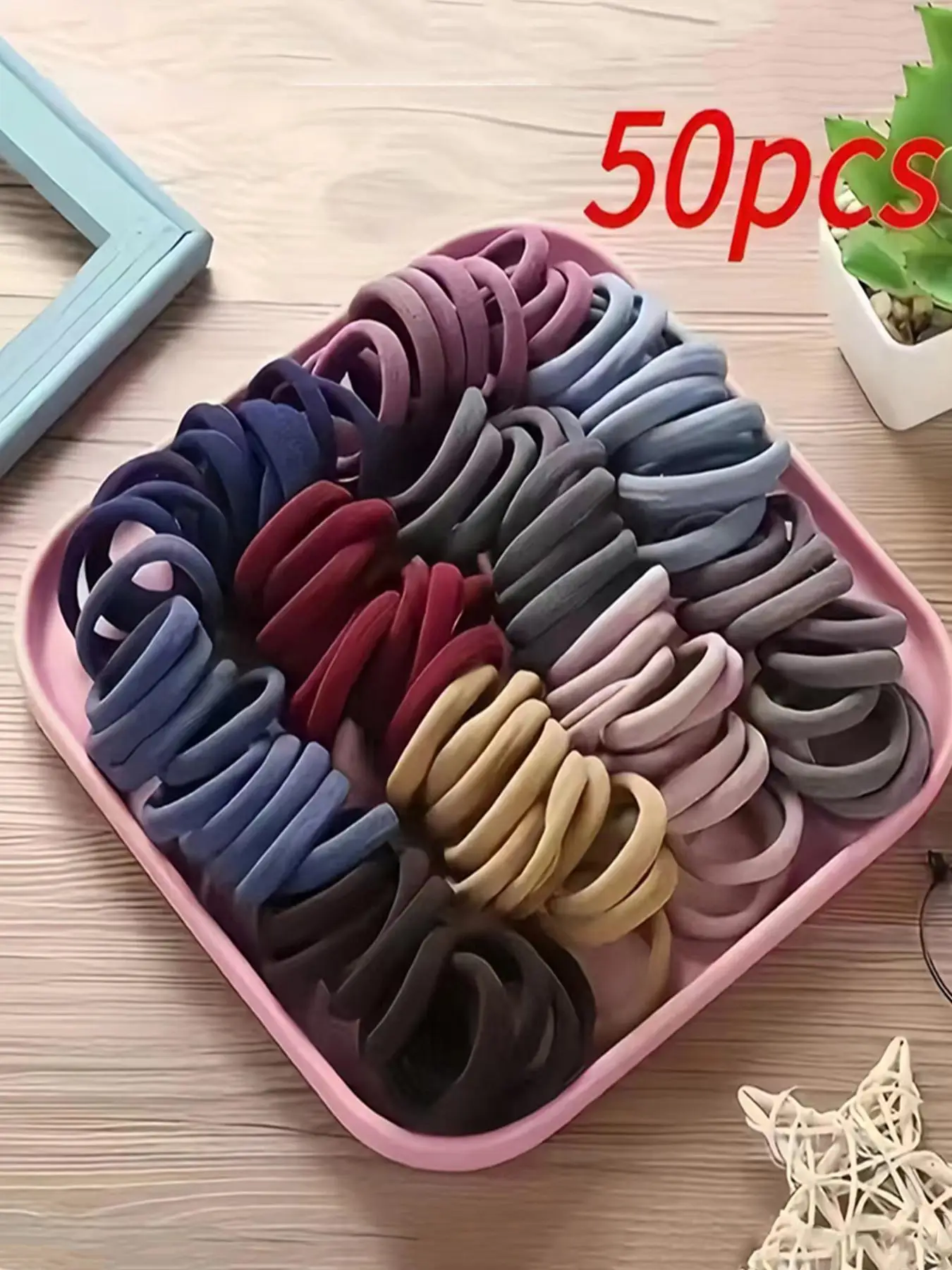Random Color Simple Plain High Elastic Hair Ties, Casual Versatile Hair Accessories for Women, Minimalist Ponytail Holder for Thick Hair for Daily Use