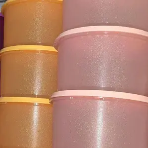 Tupperware Servalier Round Canister Small Container in Pink or Orange Colors for Easy Storage and Organization Holds 2 Half Cups