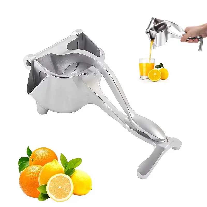 Professional-Grade Durable Aluminum Citrus Juicer Utensils - Manual Fruit Tool with Ergonomic Handle, Smooth Effortless Squeeze for Oranges/Lemons, Nonelectric for Home Kitchen Juice Extraction