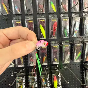 Large brand replica version, popular, 1pcs, micro object Vib lure, remote casting metal set, bean glitter single hook, horse mouth white strip lure, fake lure