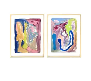 Original Abstract Watercolor Paintings Digital Print, Fine Art Print, Digital Download, Abstract Artwork, Pink, Blue, Green, 8x10