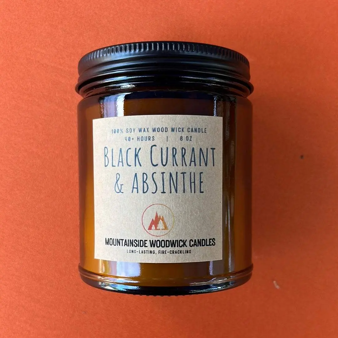 Black Currant & Absinthe (8 oz.) - Small Wood Wick Candle