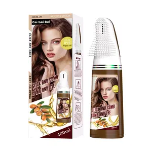 CAIGAIBAI Hair Dye Shampoo for Hair 400ml- Grey Coverage  Hair Color Shampoo for Women and Men, Herbal and Ammonia Free, 3 in 1 Haircare