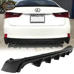 Fits 14-16 Lexus IS250 IS350 IS200T Rear Bumper Diffuser Splitter Polypropylene