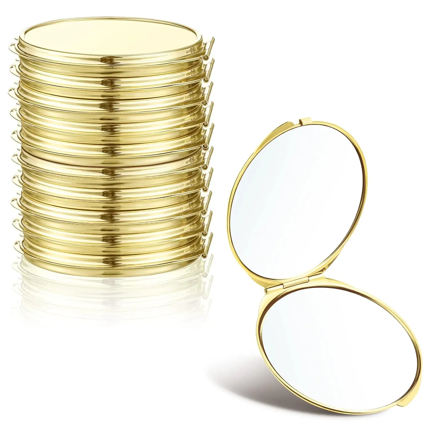 8 count Portable Folding Compact Mirror Bulk with 1X 2X Magnification Double Sided Mini Travel Makeup Mirror for Women Bridesmaid Gifts(), Foldable Mirror, Mirror For Purse