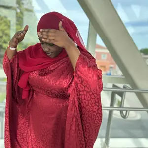 RED CHEETAH ABAYA Muslim Dress SS - Red Leopard Print Traditional Wear for Women