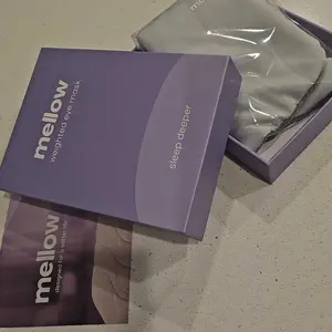 Mellow Sleep | Lights Out Weighted Eye Mask – Strapless 360° Wraparound Sleep Mask, Deep Pressure Relaxation Eye Mask for Better Sleep, Soft Comfortable Light Blocking Eye Mask for Travel, Naps & Stress Relief